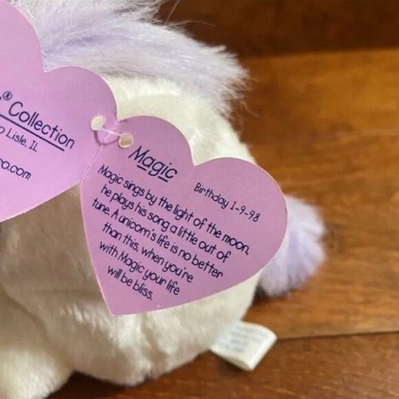 SWIBCO Puffkins Vintage 1990s "Magic" Unicorn Plush - Picture 2 of 3